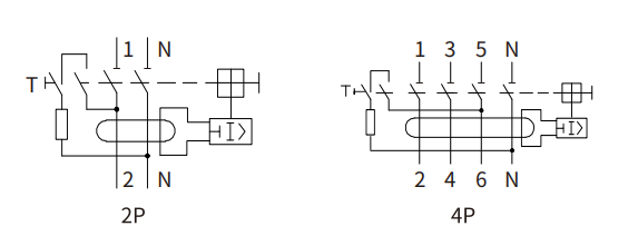 diagrama de circuito etek rccb ekl1-125h