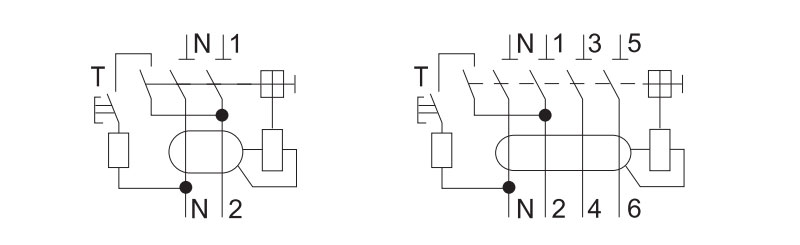 Diagrama de Circuito ETEK RCCB AKL6-100(H)