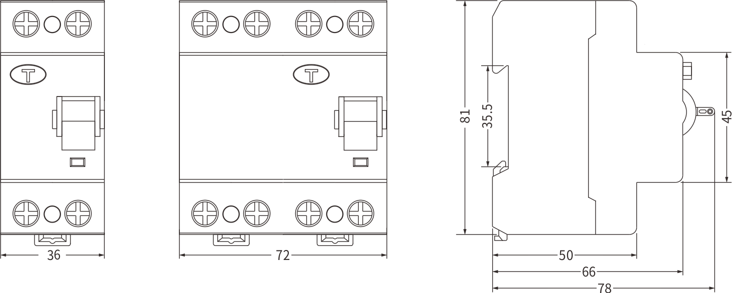 RCCB-EKL1-63-Tamanho