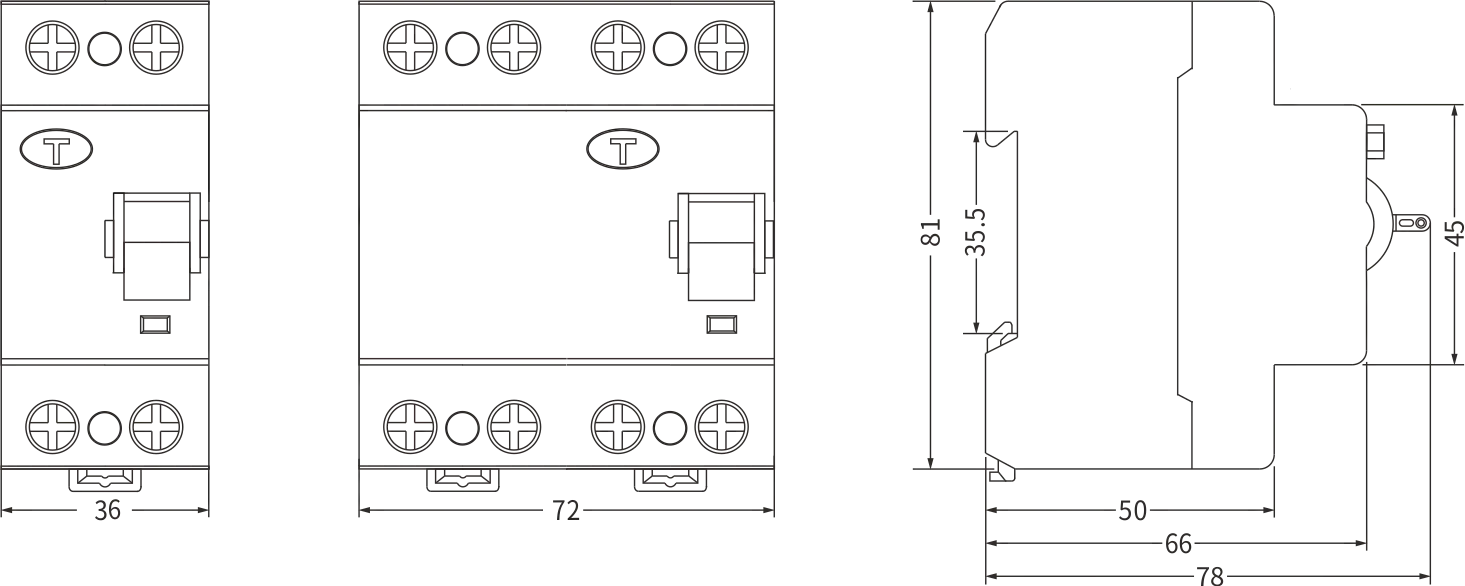 RCCB-EKL1-63-Tamanho