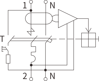 diagrama de circuito etek rcbo ekl3-63