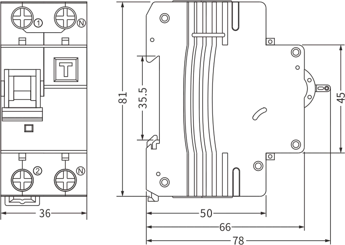 etek rcbo ekl3-63 tamanho